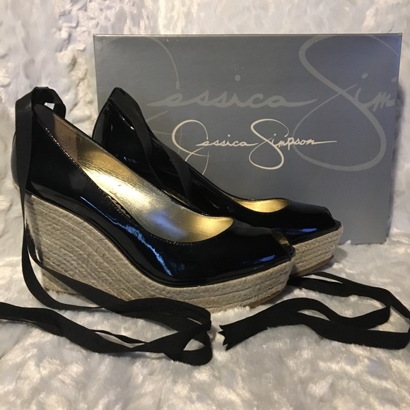 JESSICA SIMPSON JANEY WEDGE JUTE ESPADRILLES SZ 8M - Picture 2 of 7